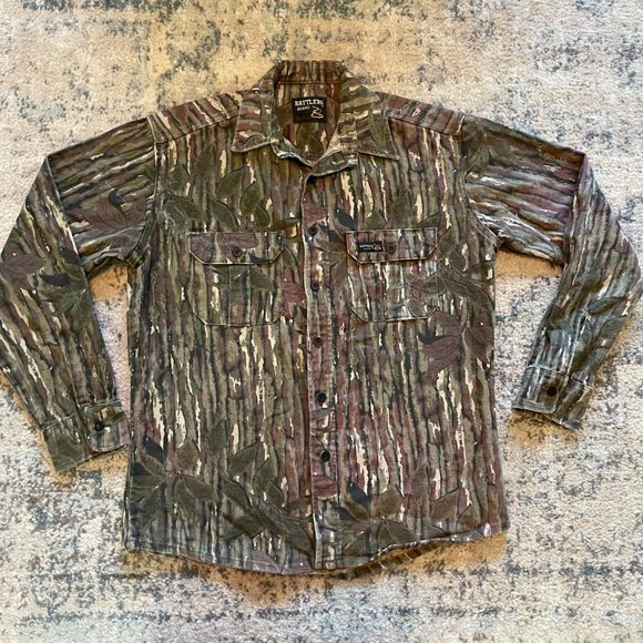 Rattlers Other - Rattlers | Vintage Realtree Camo Heavy Chamois Shirt Hunting Mens Medium M USA